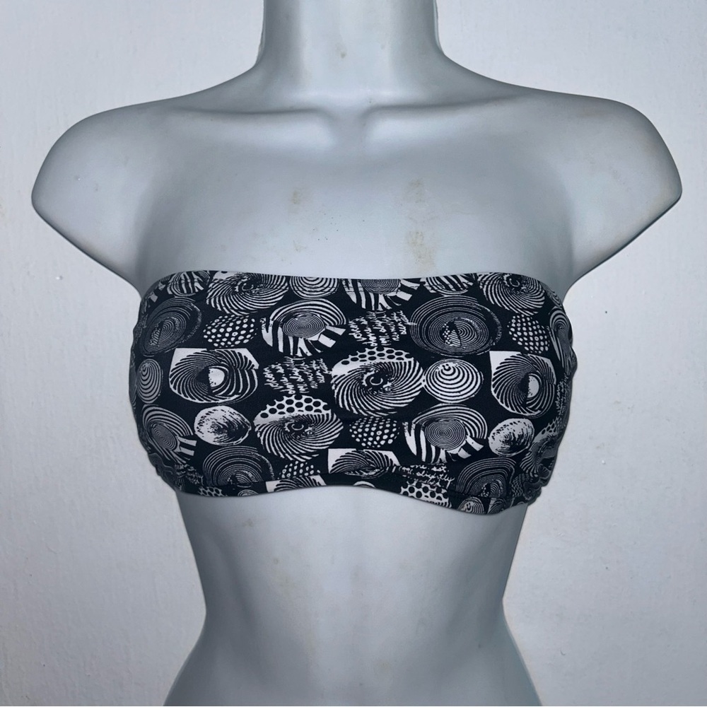 Volcom S Bandeau Bikini Bra Logo Top Black White * - Picture 6 of 6